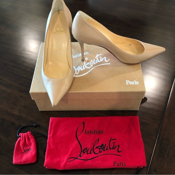 SOLD Christian Louboutin Nude Nappa Leather Decoltish 85 EU Size 38 - Picture 3 of 15